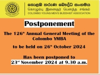 New date - 126th Annual General Meeting of the Colombo YMBA